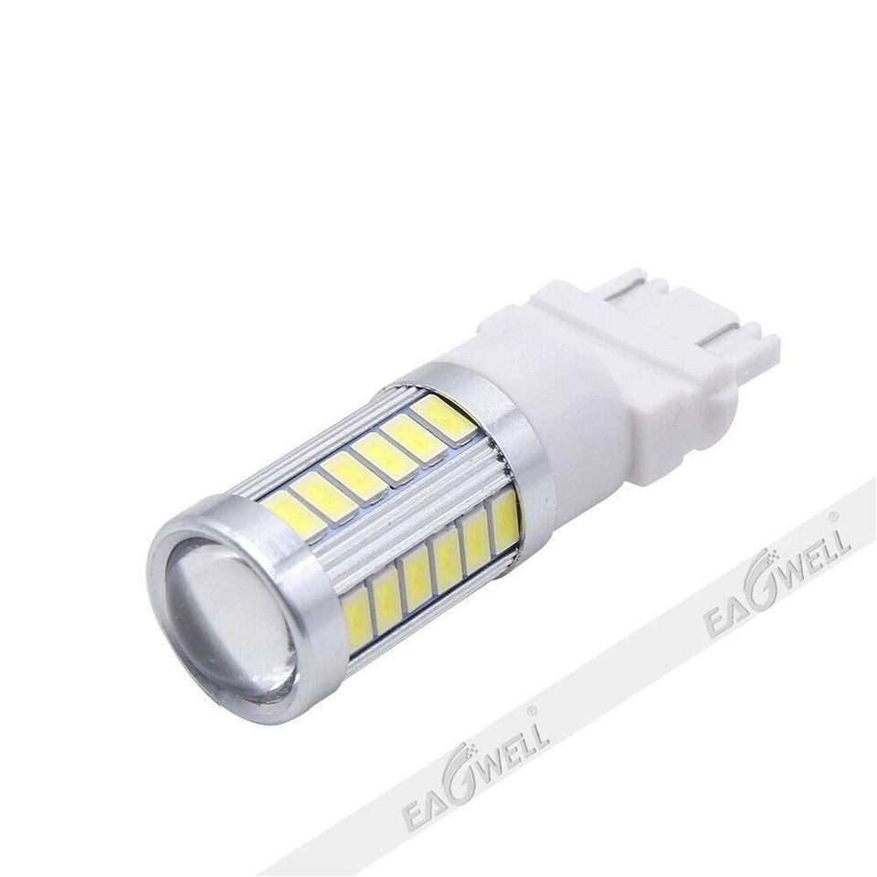 10Pcs White 3157 Car Reverse Light Backup 33-SMD LED Bulb Car Turn Signal Lamp - Image 3 of 4