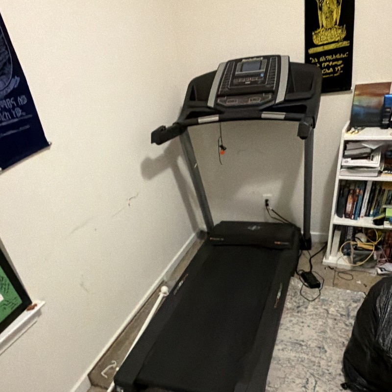 Electric Home Treadmill Incline Adjustment Digital Console Black/Gray