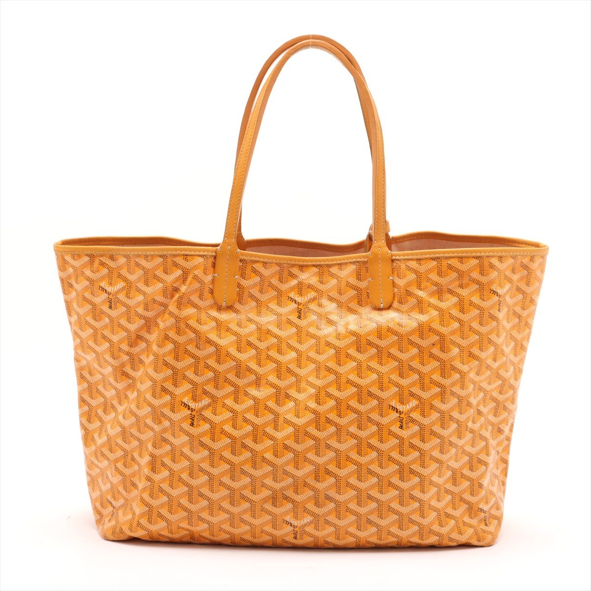 Rare ◇ GOYARD Saint Louis PM Tote Bag, Herringbone Print, Yellow, Pouch, Men's image 2