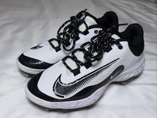 Nike Alpha Huarache Elite 4 Low White BSB Baseball Cleats FD2745-110 Men Sz 7.5