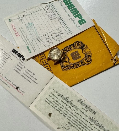 Vintage 1969 Rolex Oyster Datejust Ladies Automatic 18K Watch 6517 + Docs