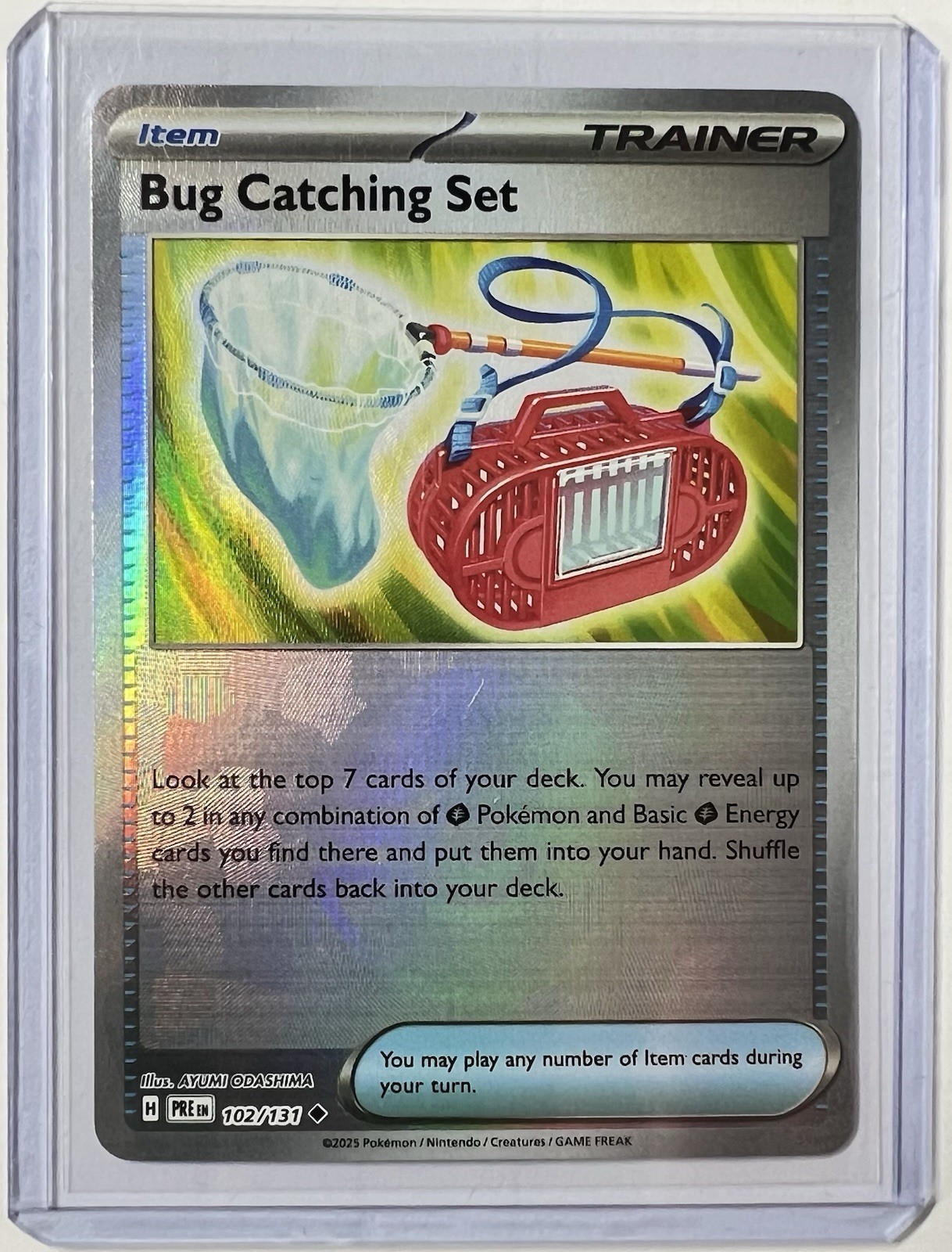 Pokemon Bug Catching Set Poke Ball Pattern 102/131 Prismatic Evolutions Holo NM