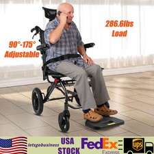 Adult Reclining Wheelchair Adjustable Transport Wheelchair for Seniors 90 -175