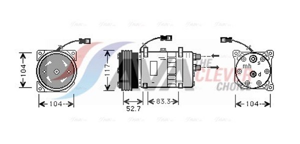 AVA Clever Choice Kompressor Klimaanlage ** Clever FIT ** CNAK222 FüR CitroËN 1-image