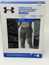 Under Armour Men Performance Tech Mesh 6 inch Boxerjock 3 Pack Size Small