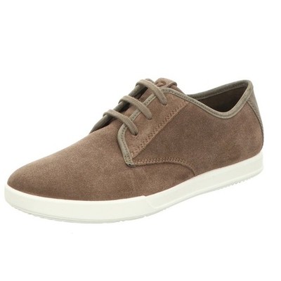 ECCO Mens Brown Suede Leather Lace Up Casual Comfort Sneakers Shoes Size 6