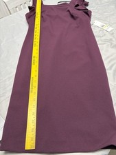NWT Calvin Klein Sheath Dress Womens Size 4 Plum Color Sleeveless Back Zip E-22