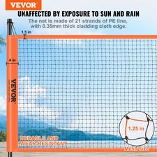 Volleyball and Badminton Set, Easy Setup for Backyard Beach Lawn