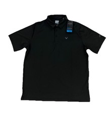 NEW Callaway Opti-Dri Swing Tech Golf Polo Shirt Solid Black Mens