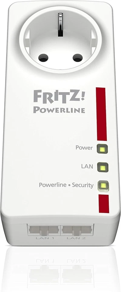 AVM FRITZ! Powerline 1220E Netzwerkadapter Gigabit LAN Anschluss Einzeladapter - Bild 2 von 3