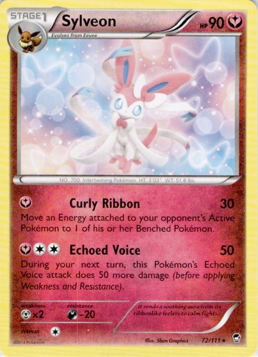 Sylveon 72/111 Rare Furious Fists Pokemon Lightly Played
