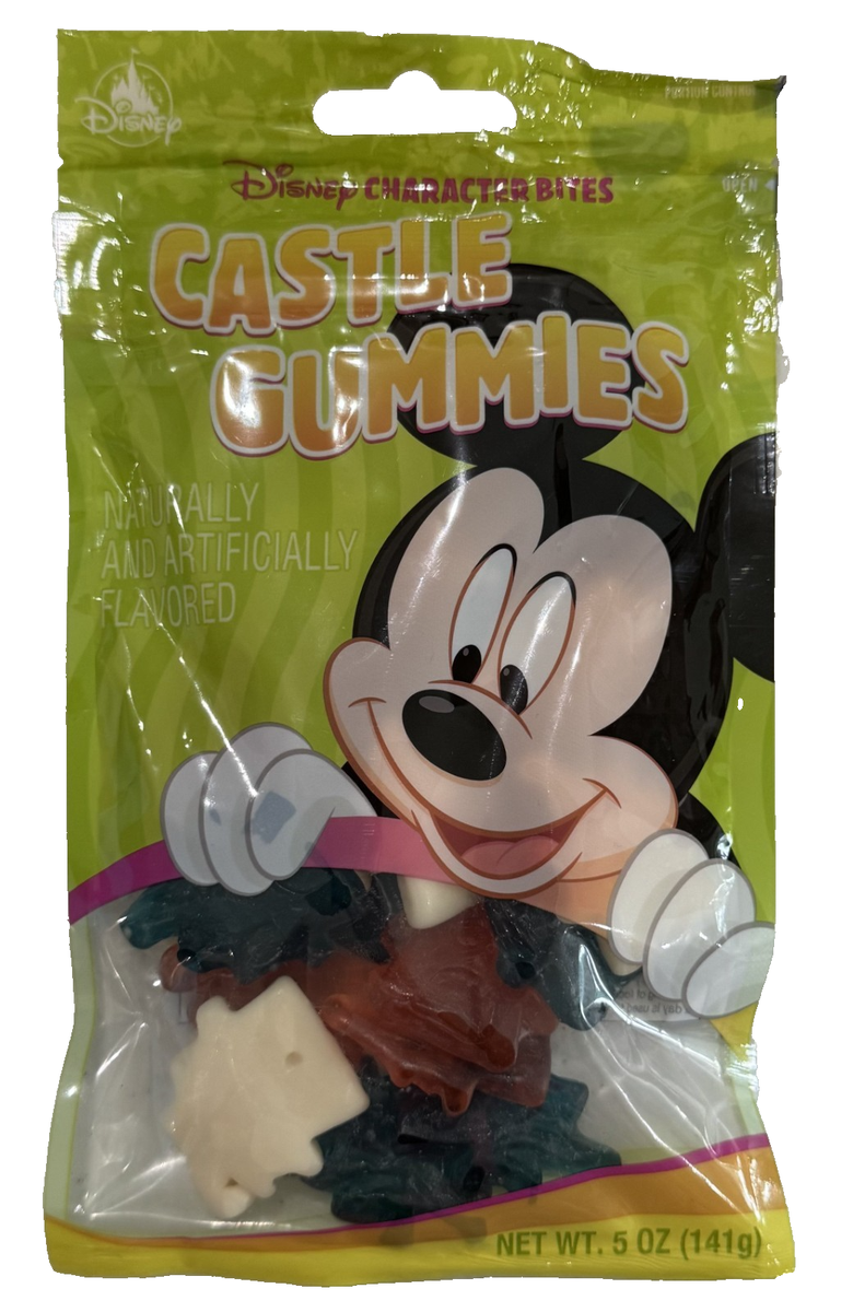 Disney Parks Mickey Character Bites Castle Gummies 5oz Bag | eBay