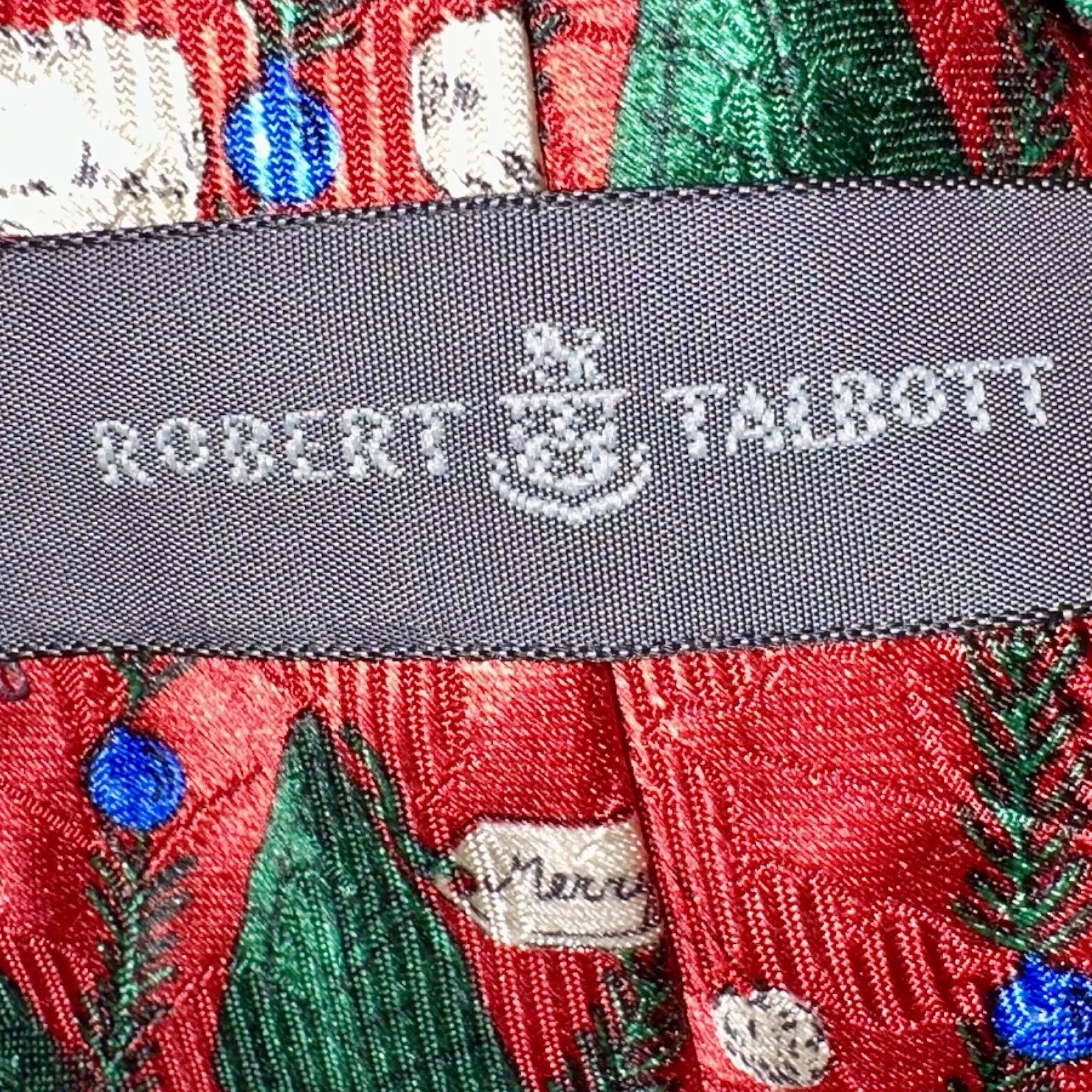 EUC ROBERT TALBOTT Red Christmas Ties Holidays Sa… - image 4