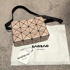 BAO BAO ISSEY MIYAKE Women s Geometric Beige Shoulder Bag w/ Dust Bag, Card