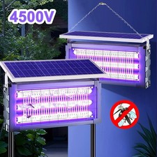 Solar Bug Zapper Outdoor Mosquito Zapper 4500V Waterproof Rechargeable Fly Trap