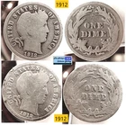 Antique 1912⌛US Mint Silver Barber Dimes🪙As Depicted🪙
