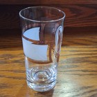12 oz Clear Glass Beer Glass Tumbler White & Gold Monogram Mid-Century — photo 2
