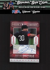 2014 Panini Elite Extra Edition 74 Justus Sheffield Signatures Auto #/499