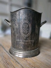 Louis Roederer Champagnerkühler, versilbert, Vintage, mit Patina, Selten!