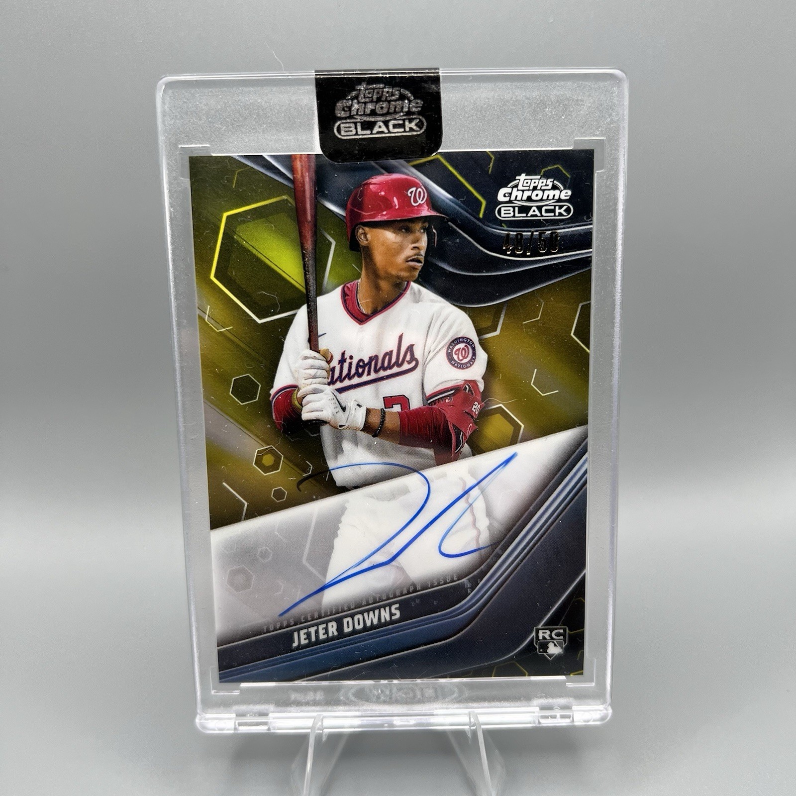 2023 Topps Chrome Black Jeter Downs Gold Refractor Auto /50 Nationals RC #CBA-JD