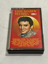 Original Retro Elvis Presley Vintage Cassette Tape Elvis Gold Records Vol 1