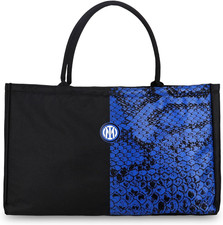 - Borsa Da Spiaggia in Tela Con Pattern Biscione 55X34 Cm, Borsa Estiva in Tela,