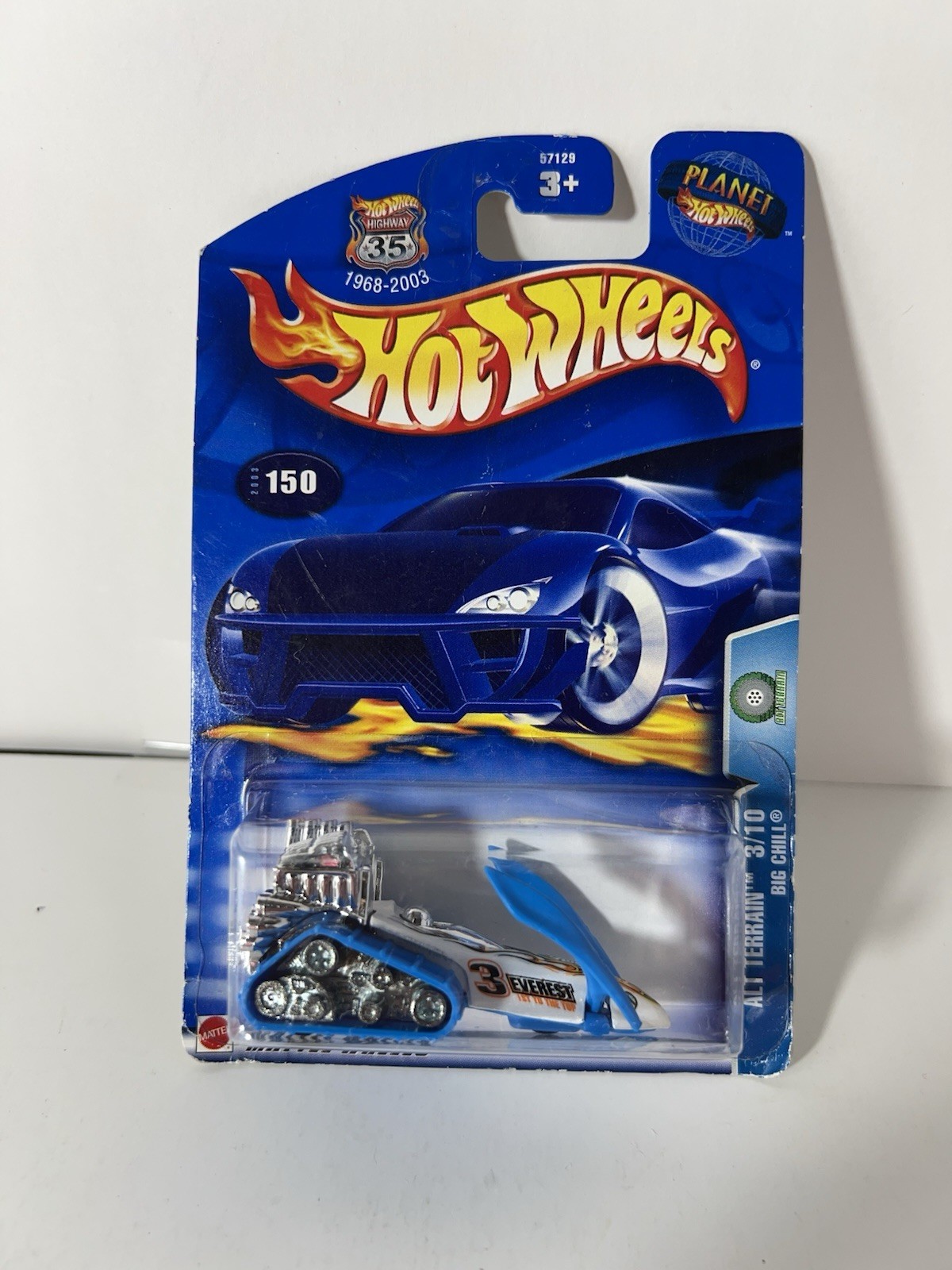 2003 HOT WHEELS  Big Chill 3/10, Blue, Alt Terrain,  #150 New D6