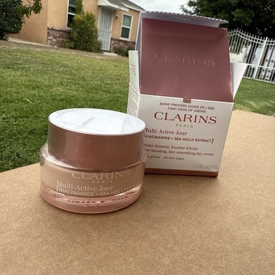 Clarins Multi Active Day Cream Niacinamide Sea Holly Brand New Glowing Boost