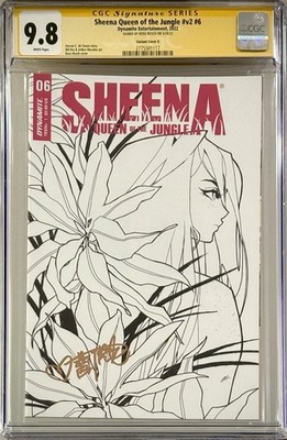 Sheena: Queen of the Jungle #6 - CGC SS 9.8 Signed Rose Besch, Sketch Variant B