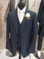 Mens  Lounge Suit Wool/Mohair Navy Suit Jacket Wedding, Formal Wear