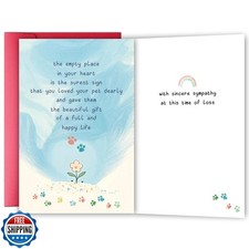 YIWANSIN Pet Sympathy Card for Dog Cat, Loss of Dog Cat Condolenc