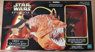 STAR WARS: OPEE SEA KILLER with QUI-GON JINN (1999) MINMB The Phantom Menace