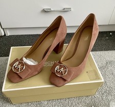 Michael Kors Flex Pump Suede Shoes Uk 4 Dusty Rose Brand New