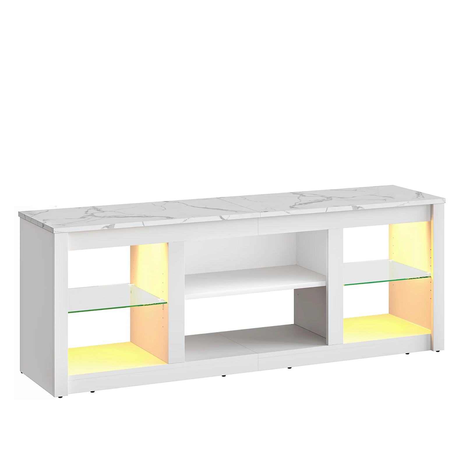 Bestier BST230911G-WM LED TV Stand for TVs up to 70'', Entertainment Center with