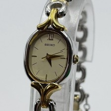 Pre-Owned Seiko 2P21-5D00 Oval Two-Tone Quartz Watch