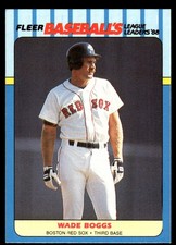Wade Boggs 1988 Fleer Baseball's League Leaders #2 Red Sox MLB READ FREE SHIP