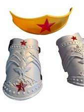 WONDER WOMAN COSTUME SET CUFFS HEAD STAR C12