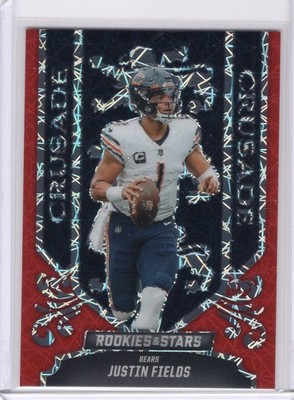 JUSTIN FIELDS #CR-6 2023 PANINI ROOKIES STARS BEARS CRUSADE RED PLAID