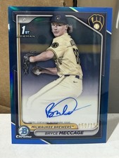 2024 Bowman Draft - Chrome Prospect Auto Bryce Meccage  Blue Refractor /150 