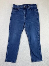 Gap Vintage Slim Sky High Jeans Womens 16 Blue Dark Wash Stretch Denim Straight