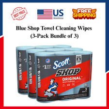 Blue Shop Towel Cleaning Wipes 3-Pack Bundle of 3 