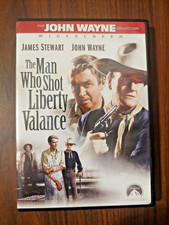 THE MAN WHO SHOT LIBERTY VALANCE (DVD, 1962) - John Wayne, James Stewart