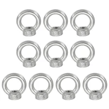10Pcs Lifting Eye Nut M6, Thread Ring Shoulder Metric Eye Nuts Fastener