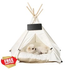 Norvianic White S Indoor Cat Tent Teepee Bed