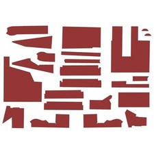 Cab Kit, Red Vinyl Fits White Replaces Ccw21353