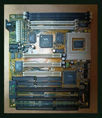 [110] Motherboard Super Socket 7 Totem TM-586 VA - ISA PCI AGP Baby AT