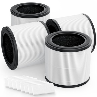 4Packs AP2303 Filter with KOIOS AP2303 Air Cleaner Purifier with 8pcs Aroma Pads