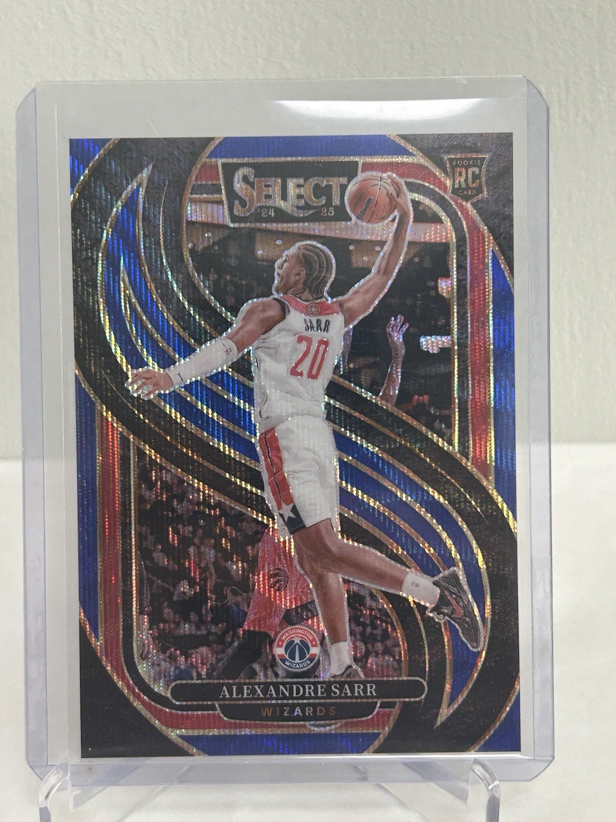 2024-25 Panini Select - Premier Level Alexandre Sarr #185 Blue Wave Prizm /75