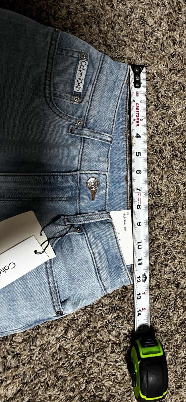 Calvin Klein High Rise Slim Jeans Women’s Size 26 Blue Rain NWT  thumbnail 5
