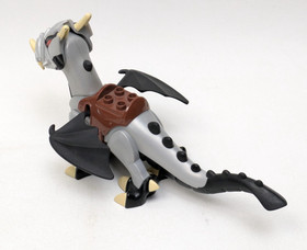 2004 LEGO DUPLO Silver Grey Armored Dragon With Black Underside (7846)